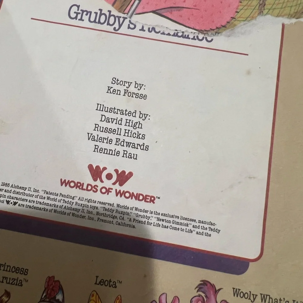 Vintage Teddy Ruxpin Book‎